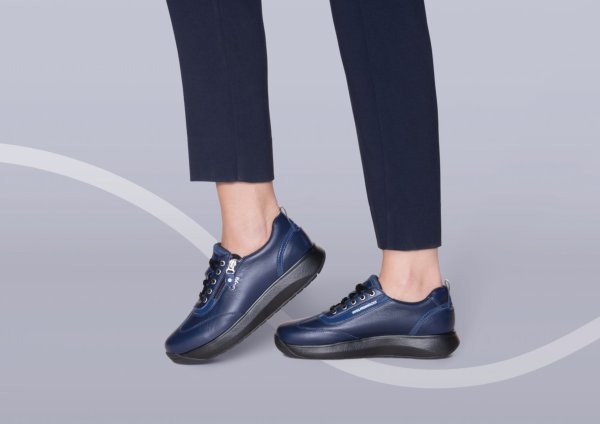 人気モデル【ジョヤ】ローラ ライトブルー2 コンフォートスニーカー Laura DarkBlueⅡ 膝、腰に驚くほどやさしい やわらかい履き心地の靴